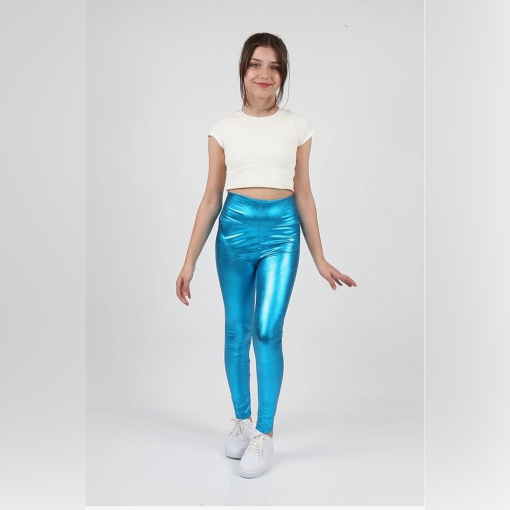 Like new! ERDEM Metallic Blue Leggings.
